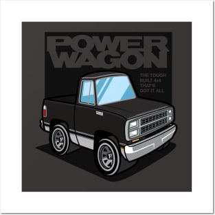 Black - Power Wagon (1980 - White-Based) Posters and Art